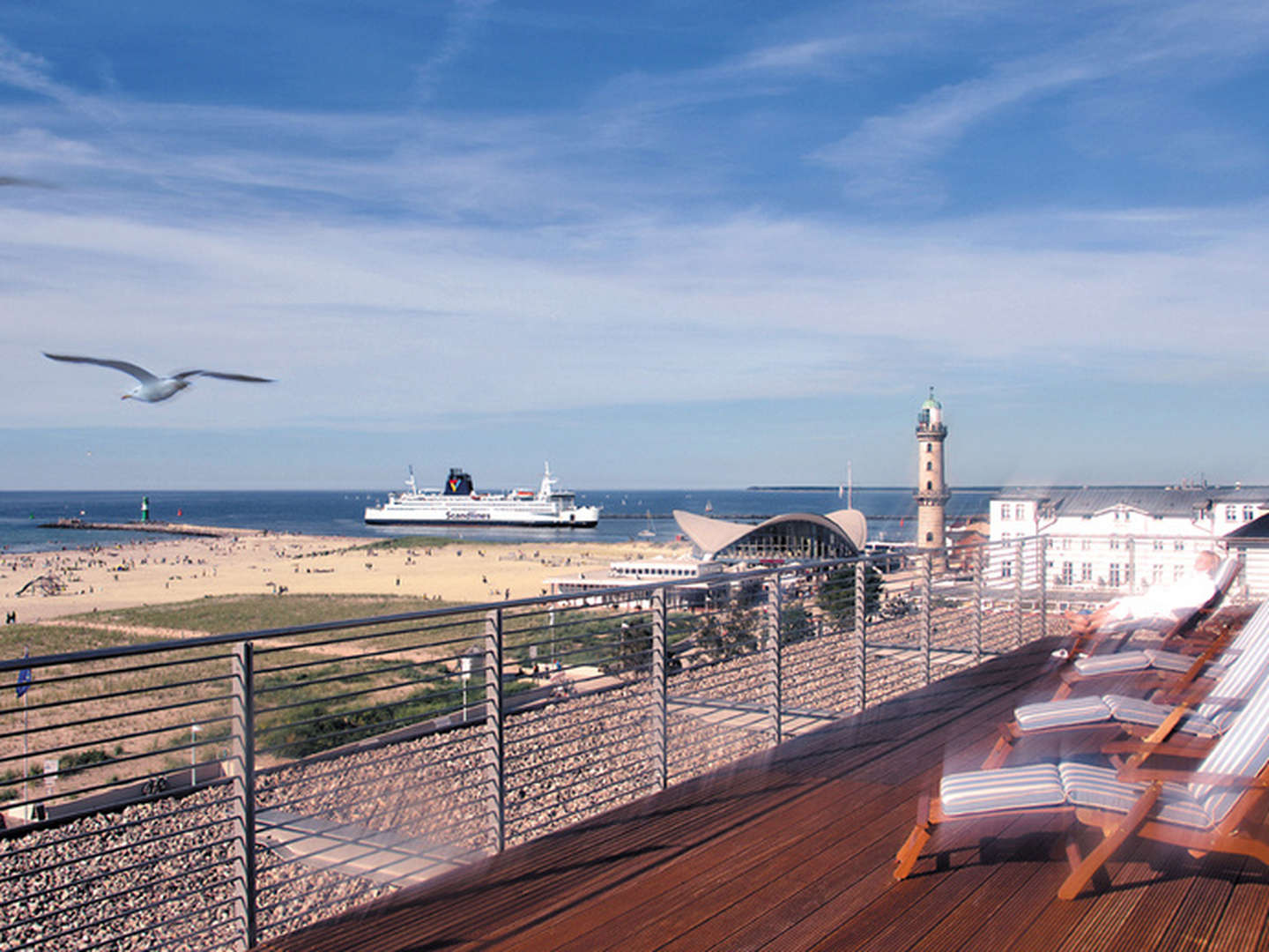 Nur Du und ich in Warnemünde, direkt am Strand