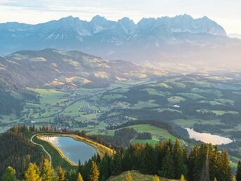 Fahrrad-Panorama in den Alpen in Kitzbühel