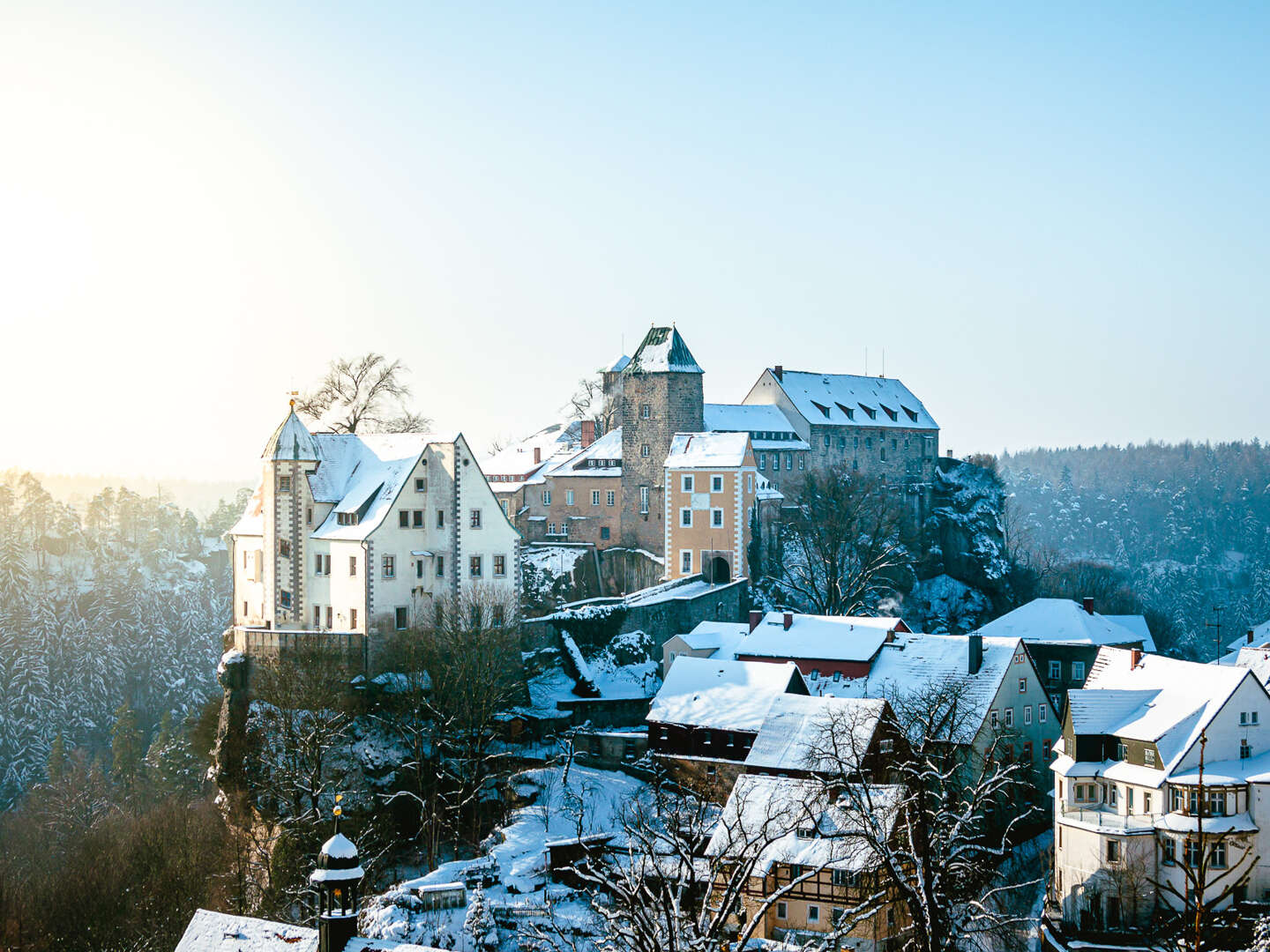 4 Winterwander-Tage auf der Burg Hohnstein in der Nähe von Dresden